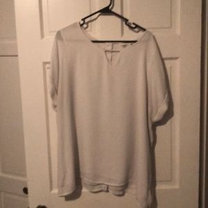 White Blouse with Button Down Back